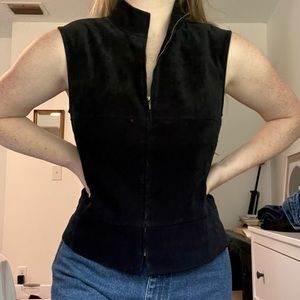 Vintage zip up vest top